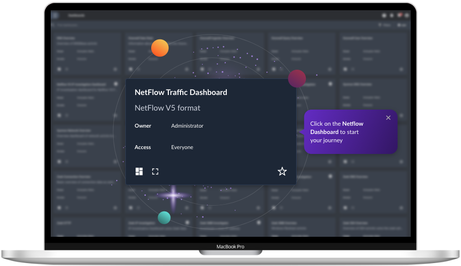 Gravwell Product Tour NetFlow Traffic Dashboard