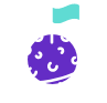 Gravwell Product Tour Planet with Flag Icon